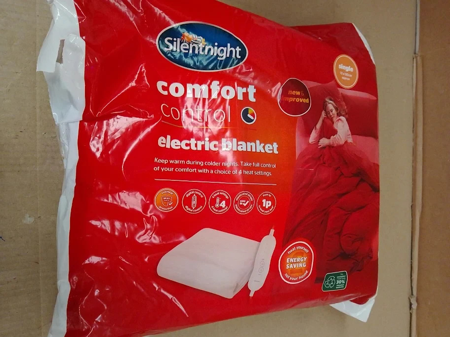 Silentnight Comfort Control Electric Blanket Single Bed Heated Underblanket