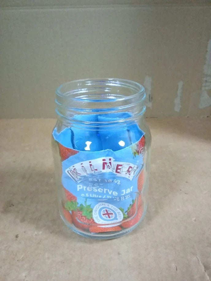 Kilner 0.5L  Lid Preservation Jar Round Glass Screw Top Storage Jam Chutney