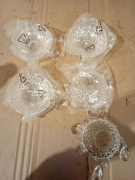 Tafunker 5 Light Chandelier Lamp Pendant Chrome Clear Acrylic Ceiling Light