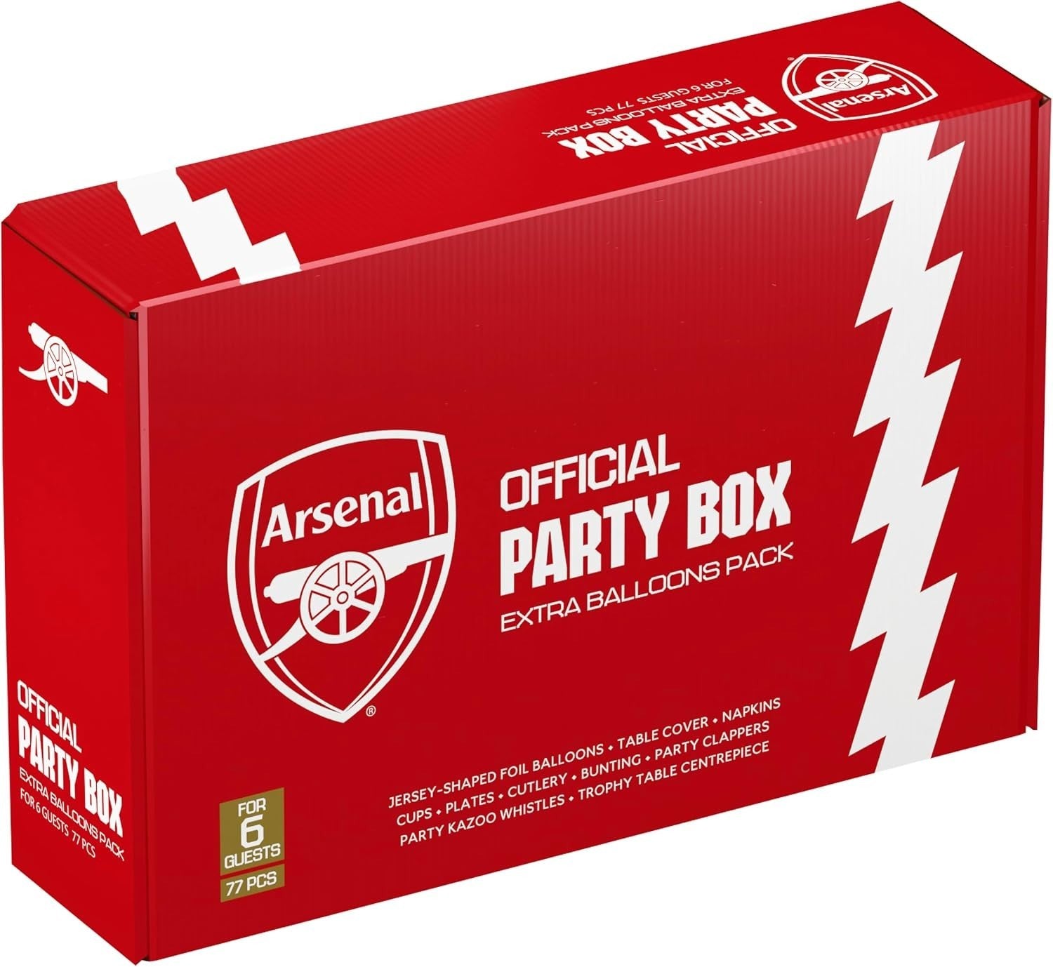 Arsenal Football Club Official Licensed Party Supplies Kit 6 Guests Birthday New