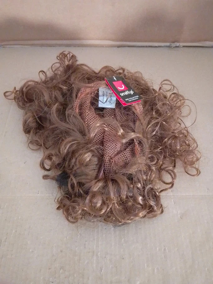 Smiffys Boogie Babe Wig Brown Long Curly 1980s Fancy Dress Adult Dress Up New