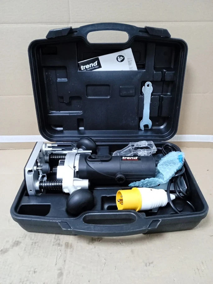 Trend T4 1/4in  Variable Speed Workshop Router Kitbox Perfect Hinge Cutting New