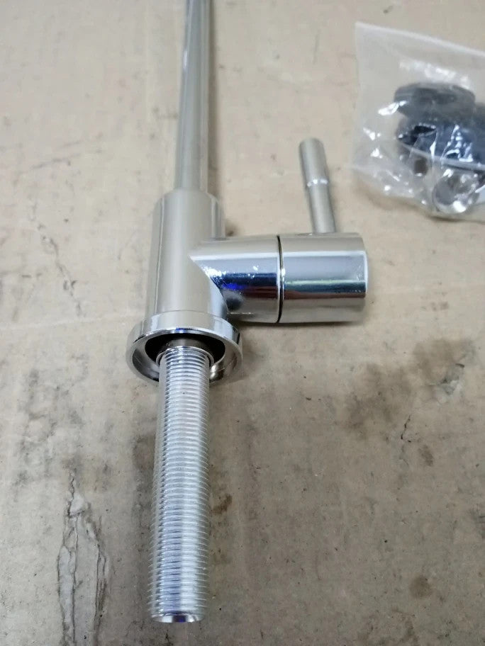 Nikou Faucet Tap 1/4in Stainless Steel Kitchen Sink Faucet Chrome Reverse New