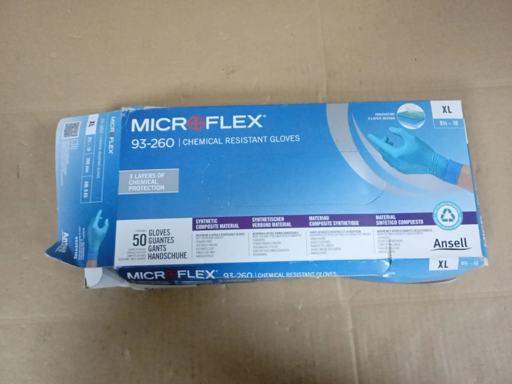 Ansell Microflex 93-260 Disposable Gloves Nitrile Neoprene Single Use XL New