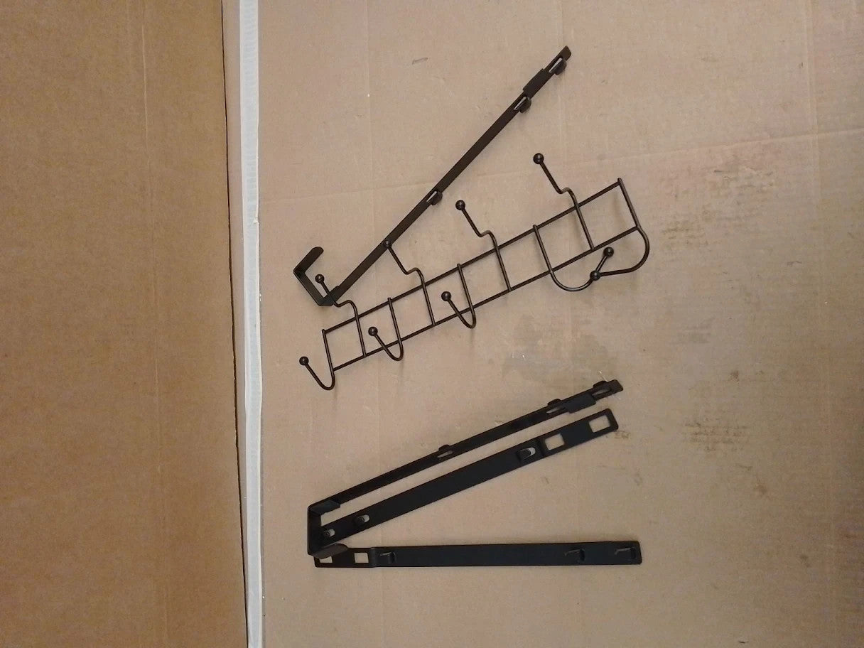 Hapirm Over The Door Organizer 9 Coat Hooks Stainless Steel New