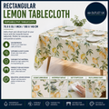 Rectangular Lemon Tablecloth 70.9x55.1in Wipeable PVC Waterproof Table Cover