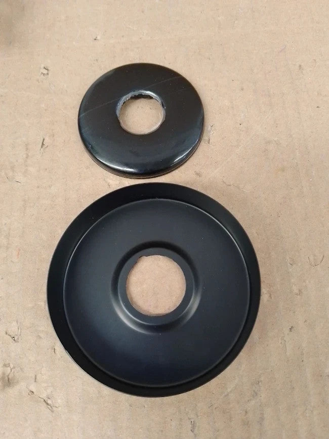 Create Idea 2 Pieces Radiator Pipe Cover Set Black Stainless Steel Angle Valves