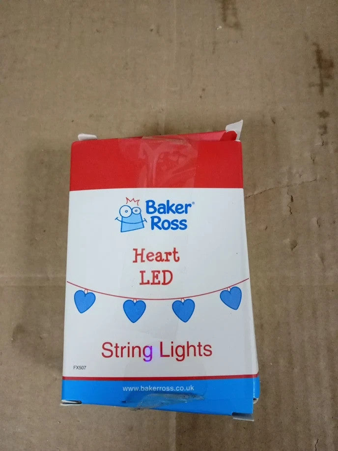 Baker Ross Heart LED String Lights Warm Fairy Lights Valentine Decorations New