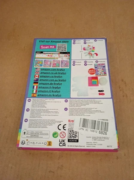 Krafun Unicorn Sewing Kit Kids Beginner Craft Set Unicorn 1.97x9.06x5.12 7+ New