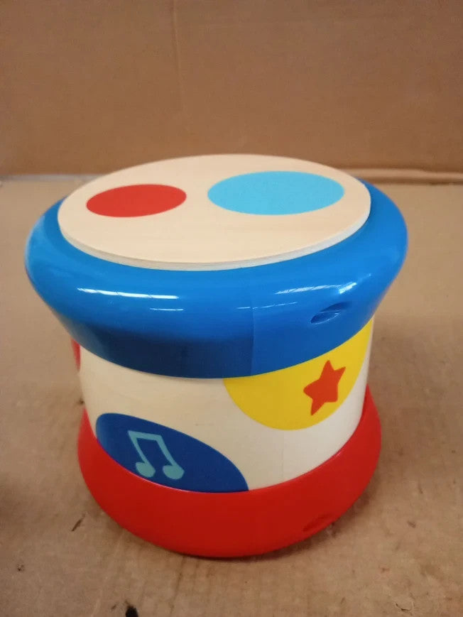 Hape Baby Drum Colourful Rolling Musical Instrument Toy Toddlers Rhythm 6m+