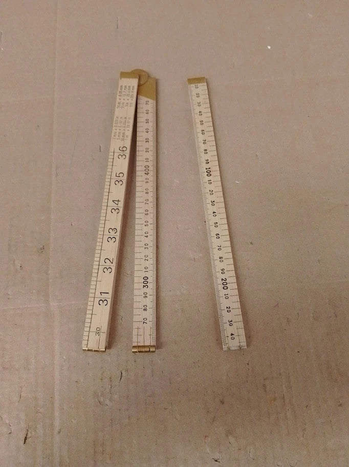 RST Wooden Folding Rule 1000mm 39in Rsr073 Beige Brass New