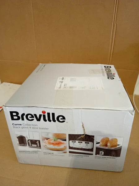 Breville Curve 4 Slice Toaster High Lift Wide Slots Black Chrome 220V New