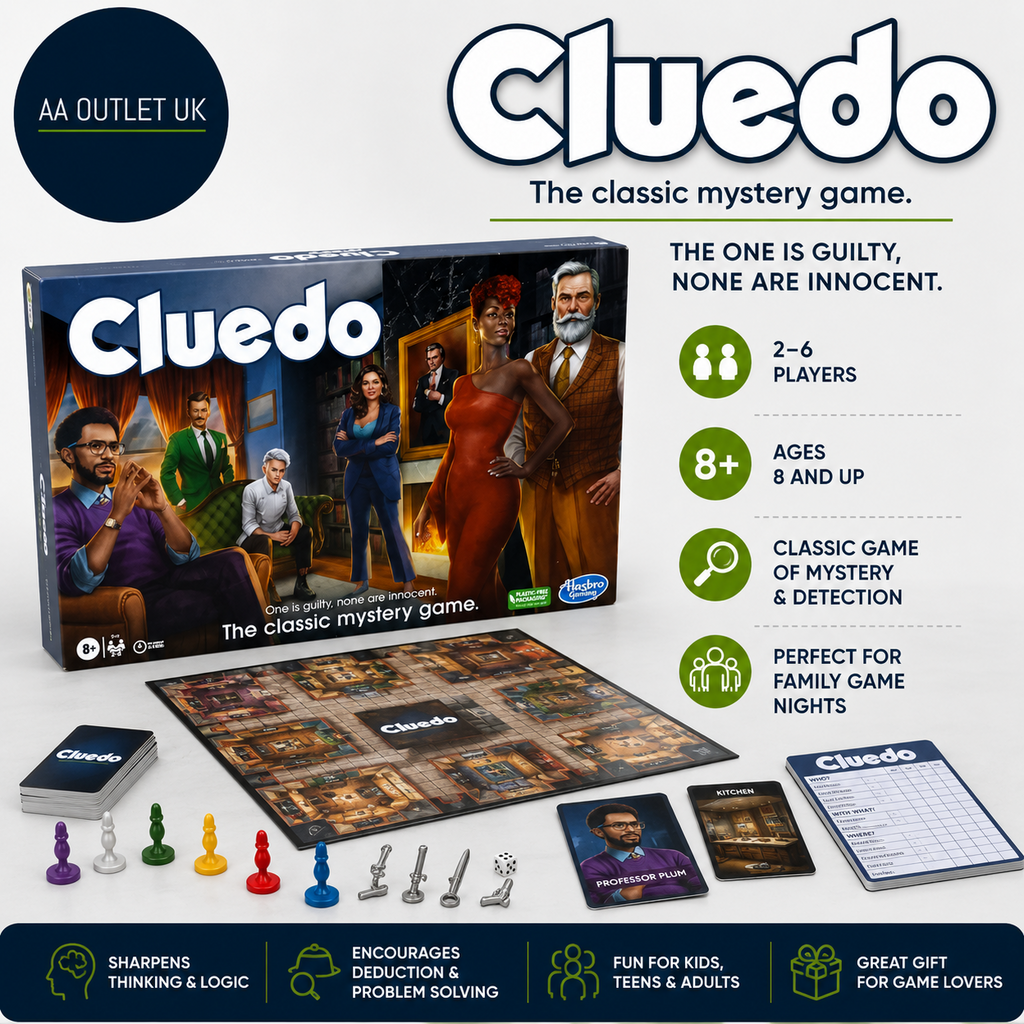 Hasbro Gaming Cluedo Board Game Reimagined ClassicDetective Mystery Games 8+