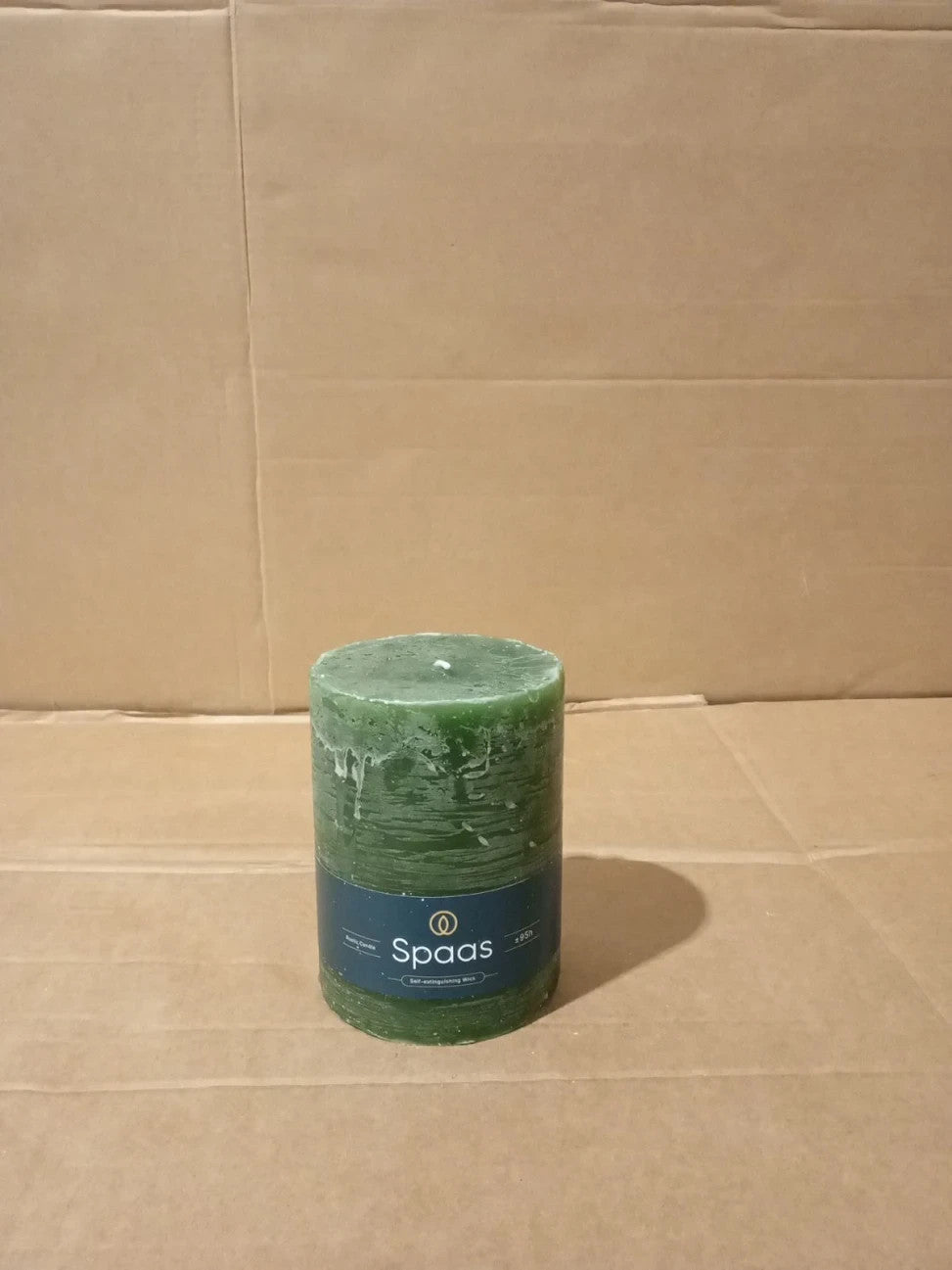 Spaas Rustic Pillar Candle Dark Green 100x130mm 95 Hour Burn Home Decor New