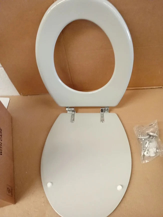 Argos Home Moulded Wood Toilet Seat Adjustable Grey 44.5x35.4x5.7cm