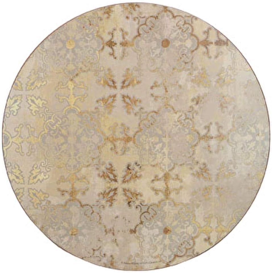 Creative Tops Cork Backed Round Placemats Set 4 Table Mats 29cm Gold New