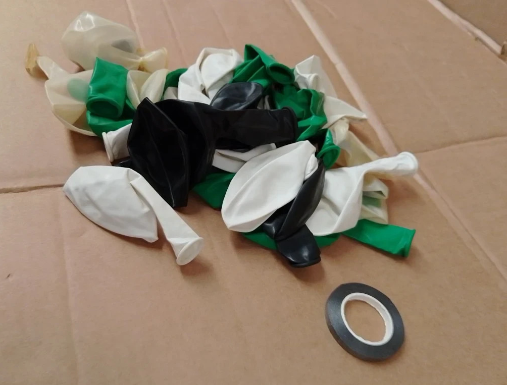 Green Black White Balloons Latex Confetti Birthday Party Decor Design Set New