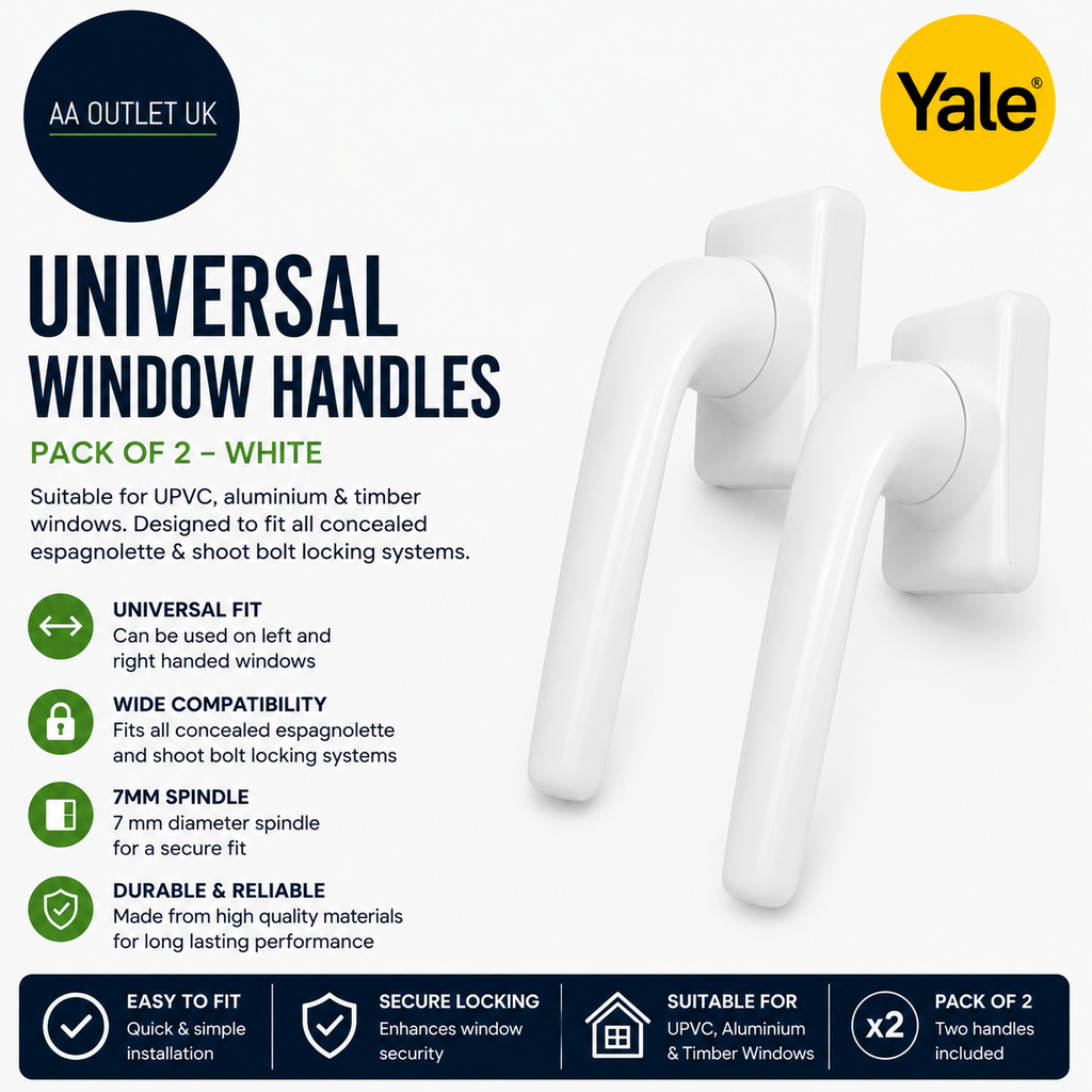 Yale Universal Window Handles Can Be Used On Left Right Handed All Concealed