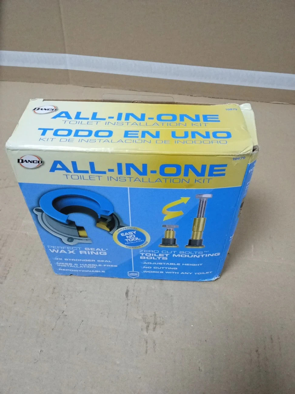 Danco 10879 All In One Toilet Installation Kit Perfect Seal Wax Ring & Zero New