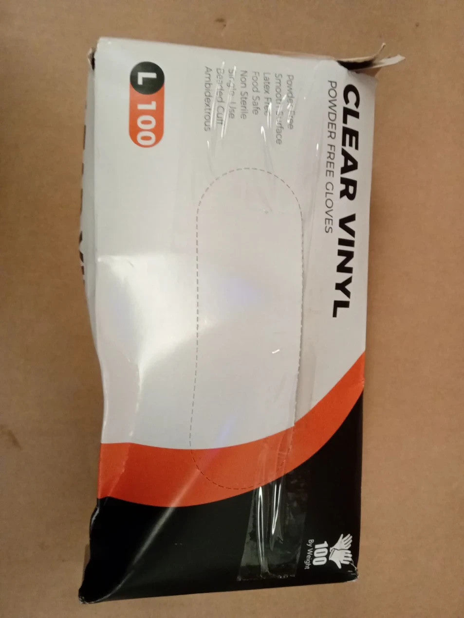Clear Vinyl Gloves 100 Pieces Disposable Large Chemical Resistant New