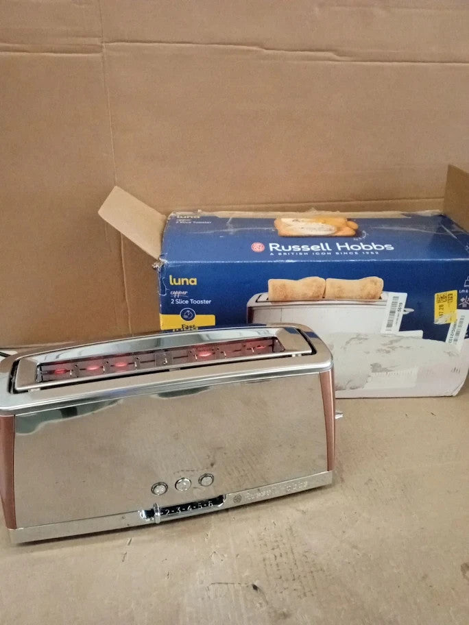 Russell Hobbs Long Slot 2 Slice Luna Toaster With Faster Toasting Technology New