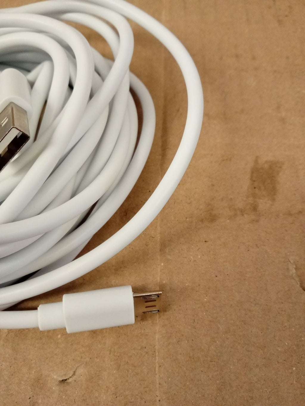 PluX 5m 16ft Micro USB Cable WyzeCam USB A Micro USB Power Ring Indoor White