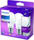 Philips LED Classic A60 Frosted Light Bulb 2 Pack E27 Edison Screw 10.5-100W New