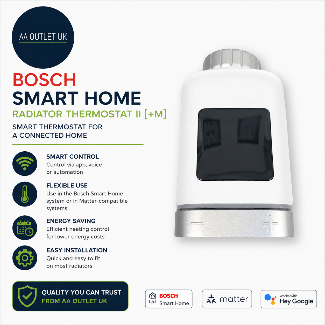 Bosch Smart Home Radiator Thermostat II +M Smart Flexible Use System