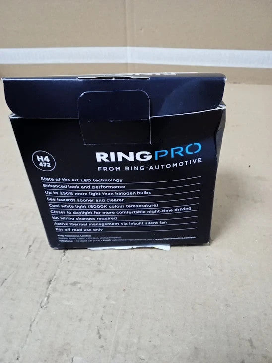 Ring H4 LED Headlight Bulbs 250% Brighter 6000K Whiter UK Tested High Perform
