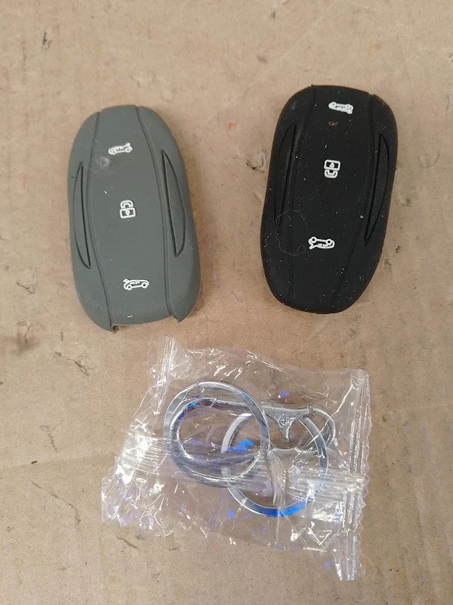 Click&Fit Silicone Car Key Covers Compatible Tesla Model Remote Antislip 2pc