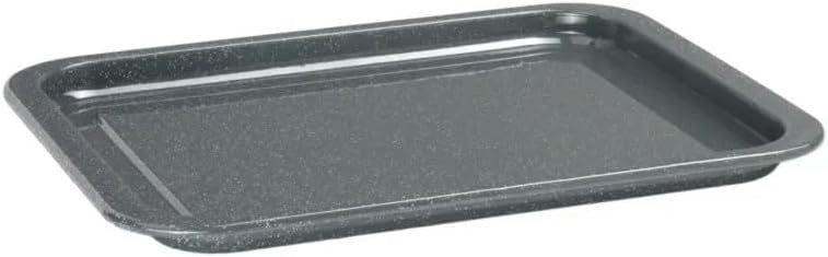 Prochef Enamel Oven Tray PFAS Free 38x30x2.2cm Grey Dishwasher Safe New