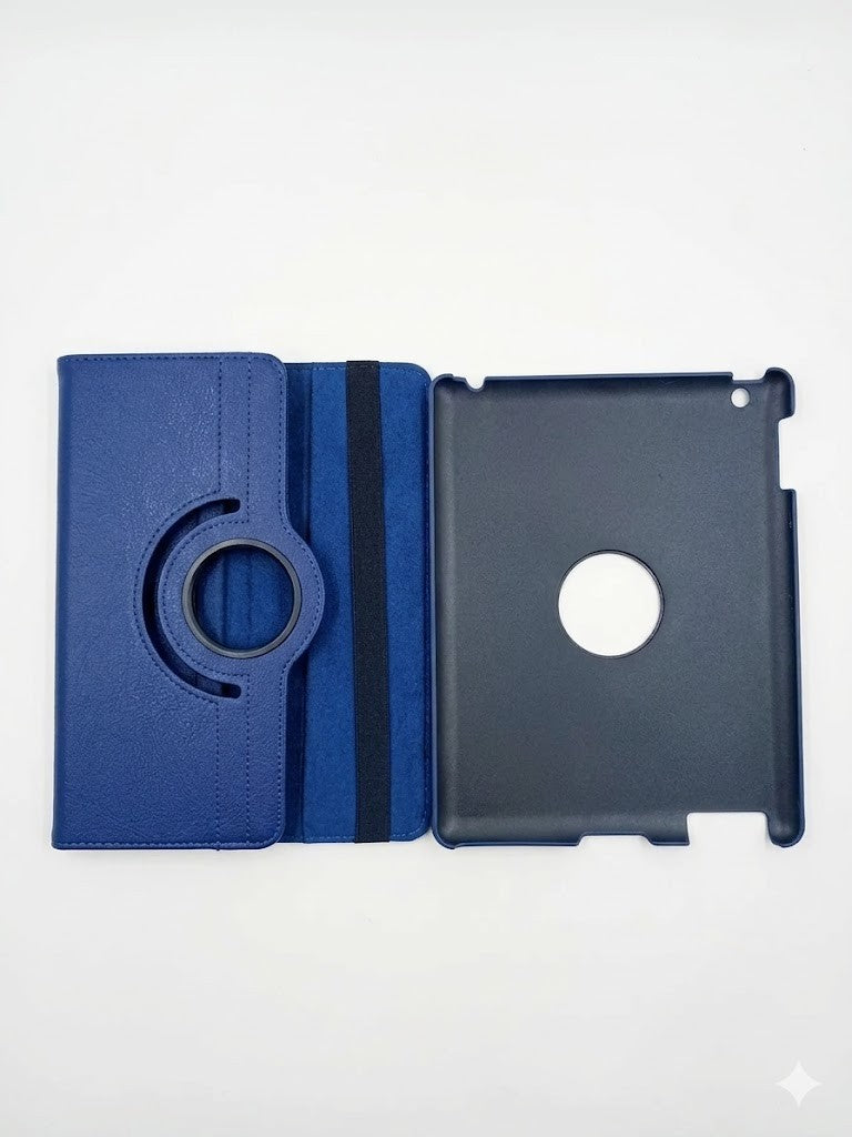Flyorigin iPad 2 3 4 Case 9.7 Inch PU Leather Multi Function Cover Navy Blue New