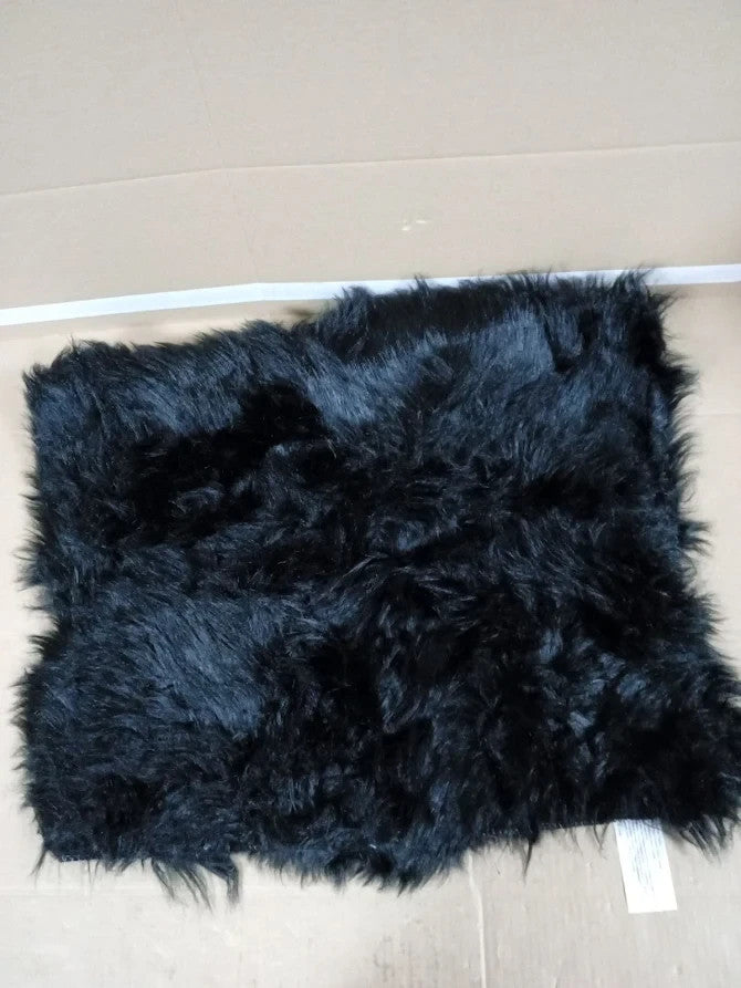 JXLOULAN Black Faux Sheepskin Rug 60x90cm Fluffy Soft Bedroom Living Room New
