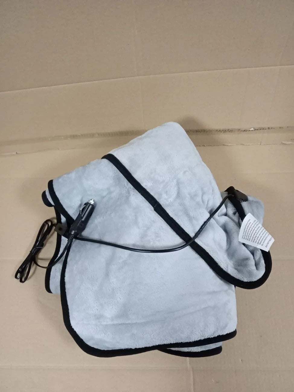AOSEE Electric Car Blanket Heated 12V Fleece Constant Temperature Grey New