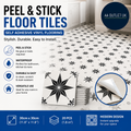 Peel Stick Floor Tiles Self Adhesive Vinyl Flooring Bathroom Kitchen Living Room