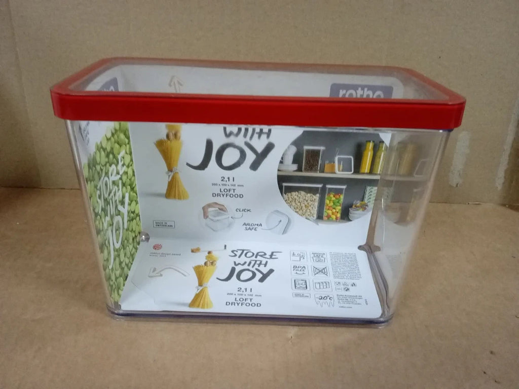 Rotho Loft Rectangular Storage Box 2.1L With Lid & Seal Clear