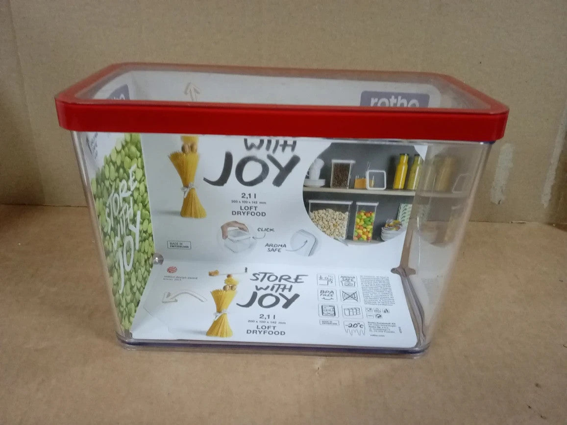 Rotho Loft Rectangular Storage Box 2.1L With Lid & Seal Clear