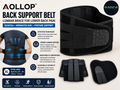 Aollop Back Support Belt XL Lumbar Brace Lower Pain Sciatica Herniated Durable