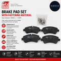 Febi Bilstein 16963 Brake Pad Set Fastening Material 1 Unit Black Modern Design