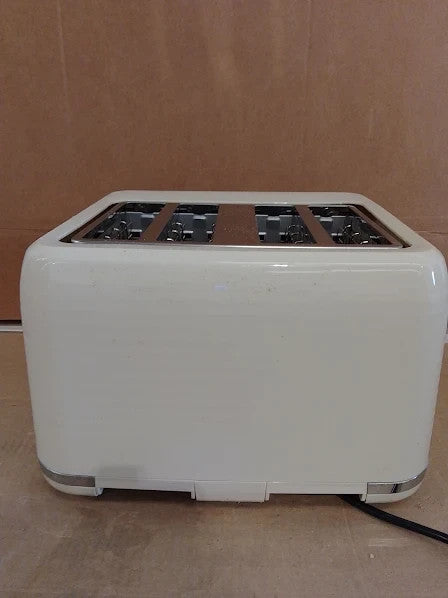 Breville Zen 4 Slice Toaster High Lift Wide Slots Cream Silver Chrome 1800W