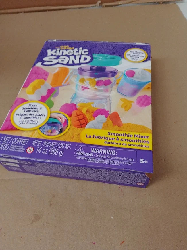 Kinetic Sand Smoothie Mixer Playset 14oz Play Sand Tools Popsicle Mould 5+