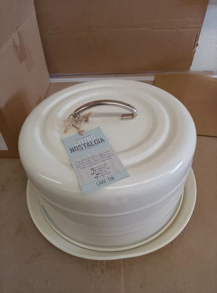 Kitchencraft Living Nostalgia Airtight Storage Tin Cake Dome 28.5x18cm New