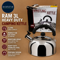 Ram 3L Heavy Duty Camping Kettle Gas Stove Portable Tea Pot Stainless Steel