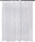 DII Translucent Lace Shower Curtain 72x72in Flower Blossom White Polyester