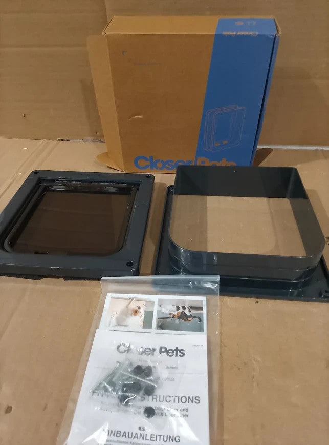 Cat Mate 4 Way Locking Cat Flap Door Liner To 50mm 235 Secure Lockable Grey
