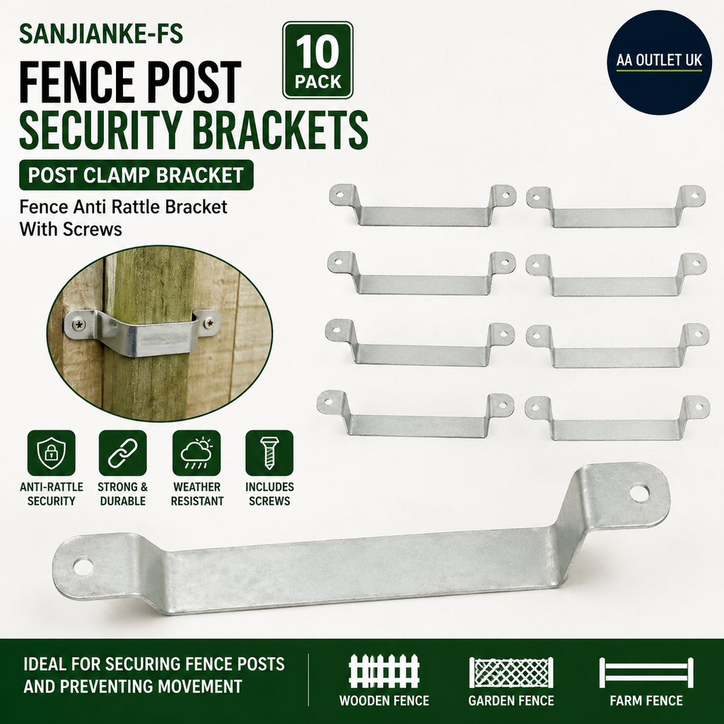 Sanjianke Fs 10 Pack Fence Post Security Brackets Post Clamp Bracket Anti Rattle