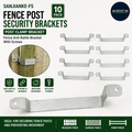 Sanjianke Fs 10 Pack Fence Post Security Brackets Post Clamp Bracket Anti Rattle