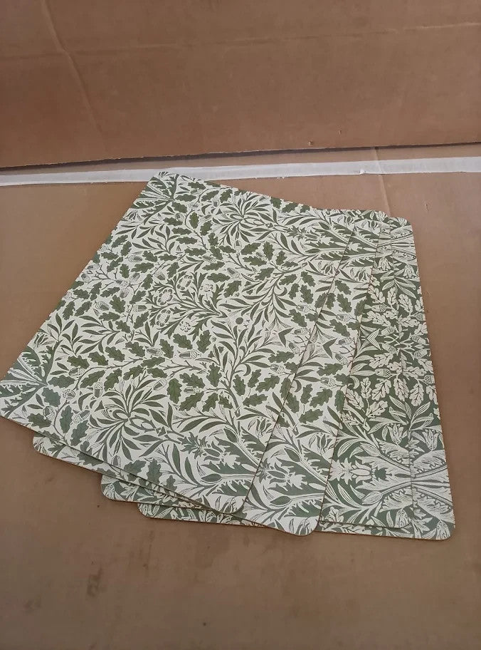 The Leonardo Collection William Morris Acorn Placemats Set 4 Kitchen 29x22cm New