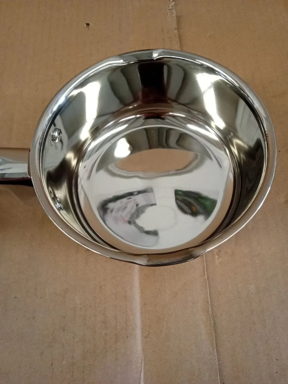 Penguin Home Stainless Steel Milk Pan 14cm 1L Capacity Double Sided Induction