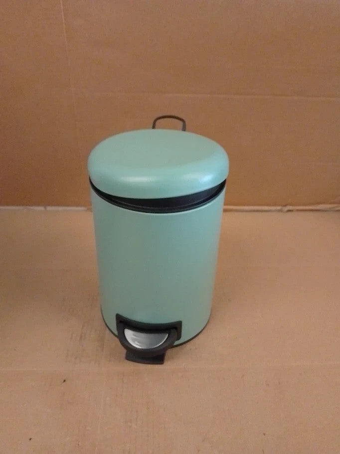Pedal Bathroom Bin Mint Green Soft Close Waste Bin Removable Inner Bucket